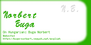 norbert buga business card